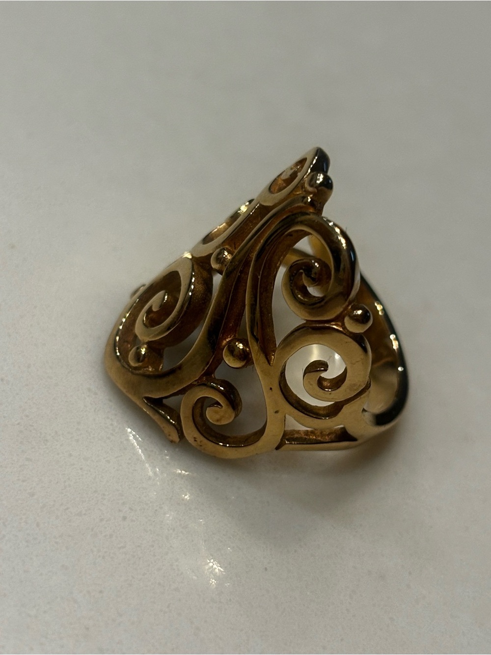 James Avery 14K Gold Open Sorrento Ring - Picture 3 of 13